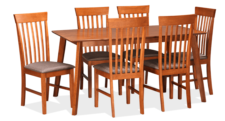 Onslow Hardwood 7 Piece 1500 Dining Suite