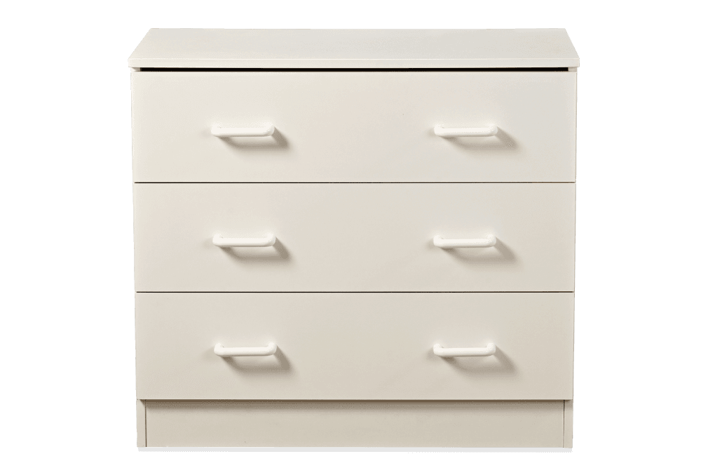 Melamine Melamine 80cm 3 Drawer Chest