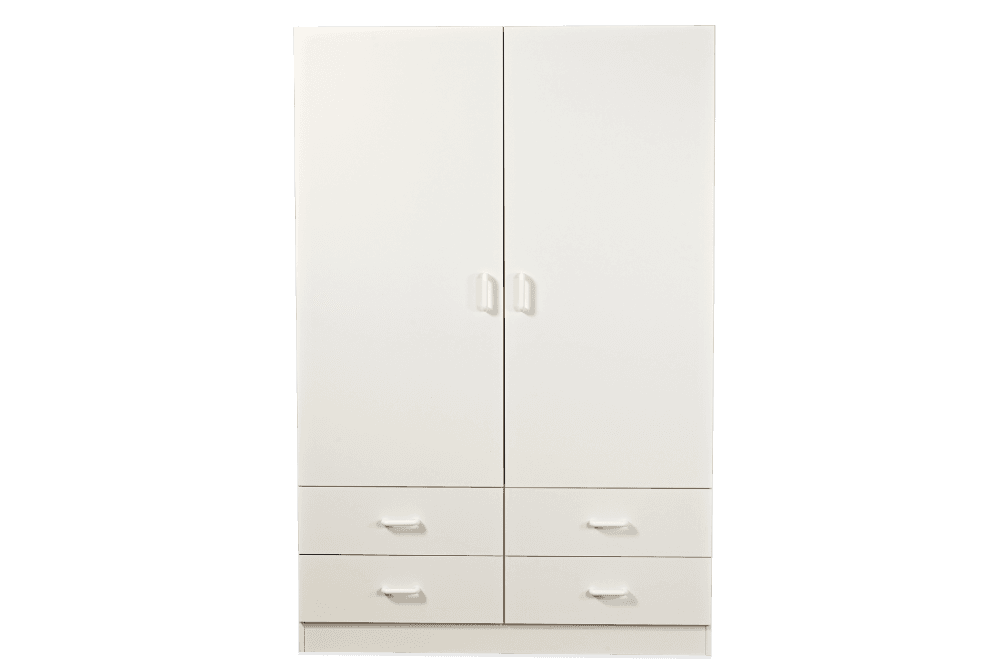 Melamine Melamine 120cm 4 Drawer Wardrobe