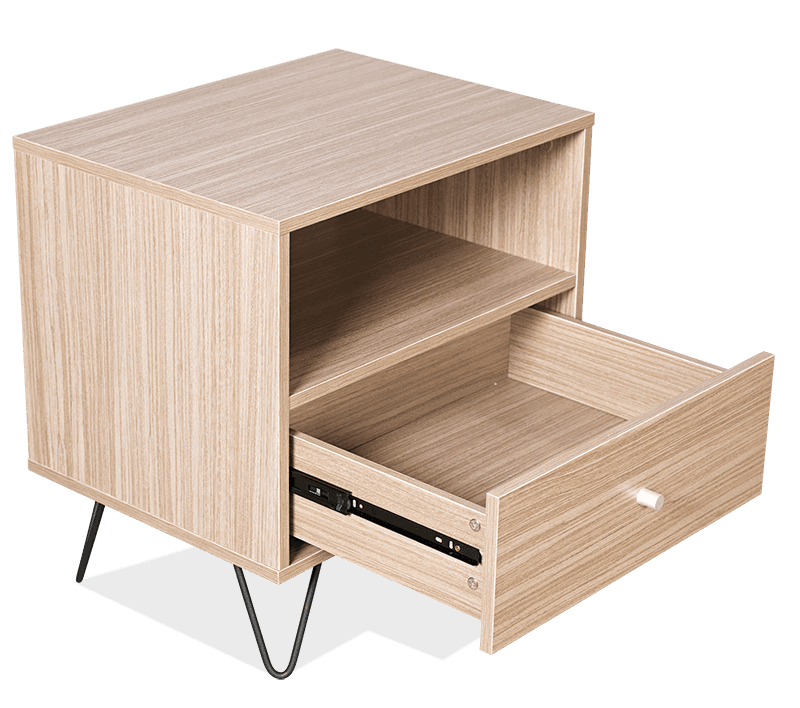 Jayda Melamine 1 Drawer Bedside Chest