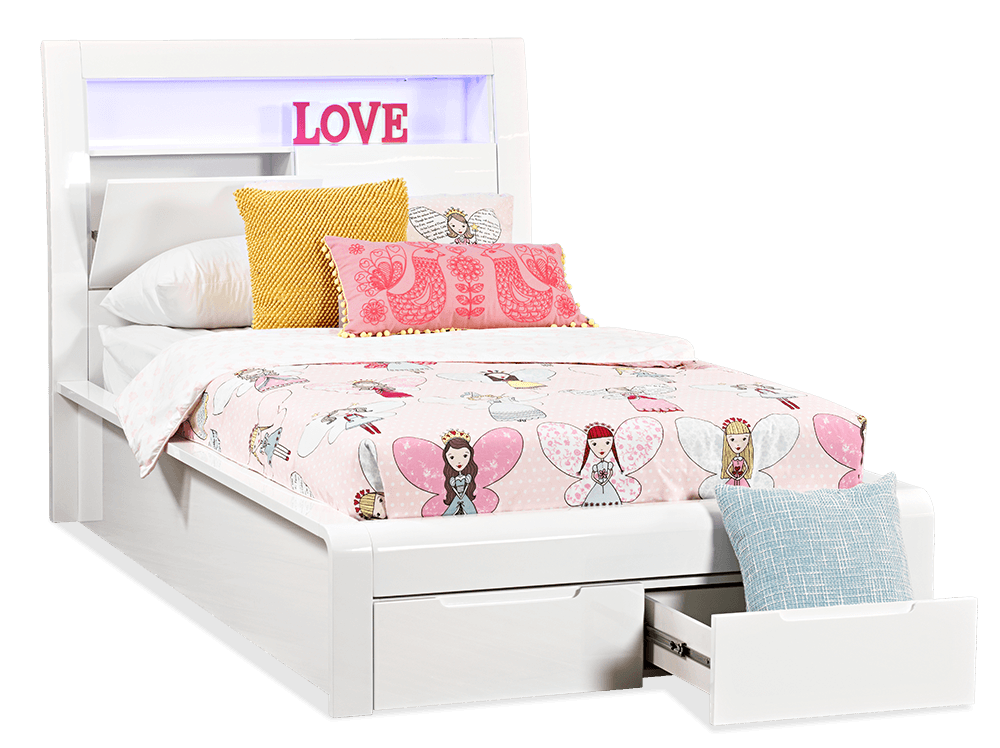 Baltimore High Gloss King Single Bed