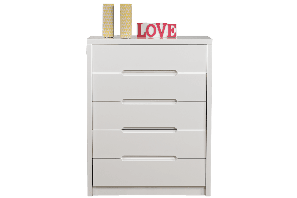 Baltimore High Gloss 5 Drawer Chest