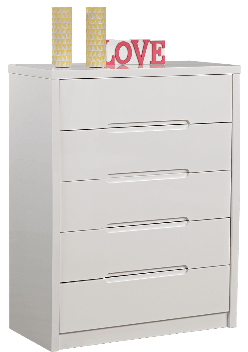 Baltimore High Gloss 5 Drawer Chest