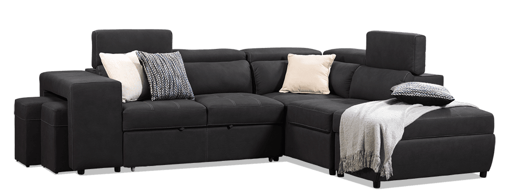 Giorgio Premium Rhino Lounge With Inbuilt Sofa bed