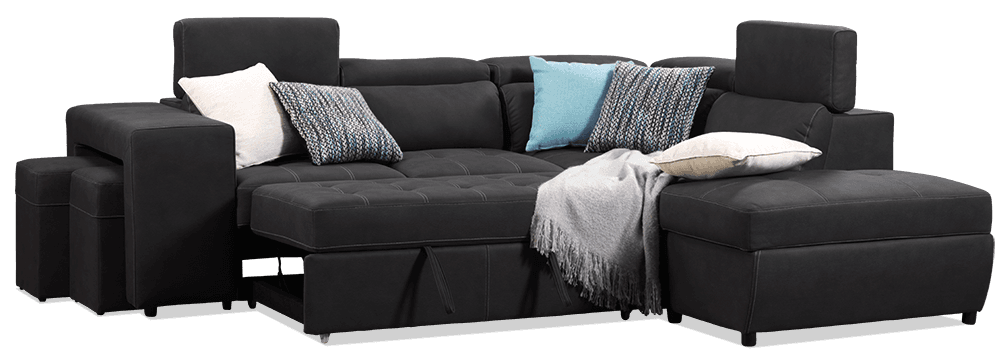 Giorgio Premium Rhino Lounge With Inbuilt Sofa bed