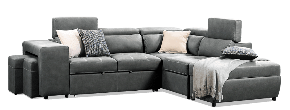 Giorgio Premium Rhino Lounge With Inbuilt Sofa bed
