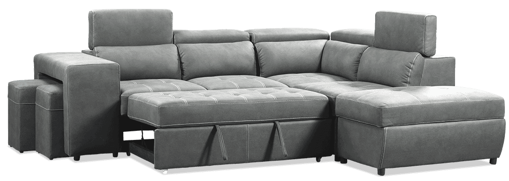 Giorgio Premium Rhino Lounge With Inbuilt Sofa bed
