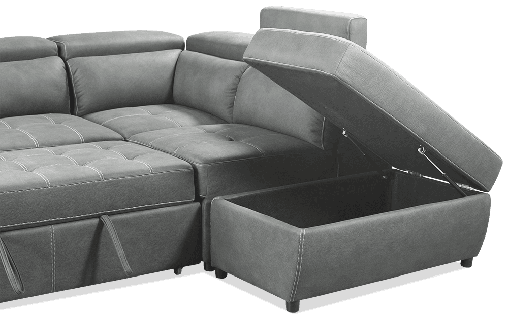 Giorgio Premium Rhino Lounge With Inbuilt Sofa bed
