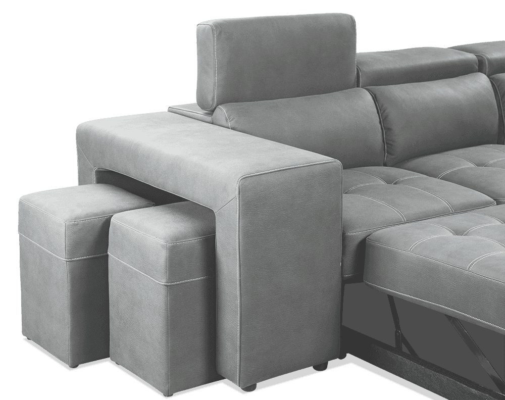 Giorgio Premium Rhino Lounge With Inbuilt Sofa bed