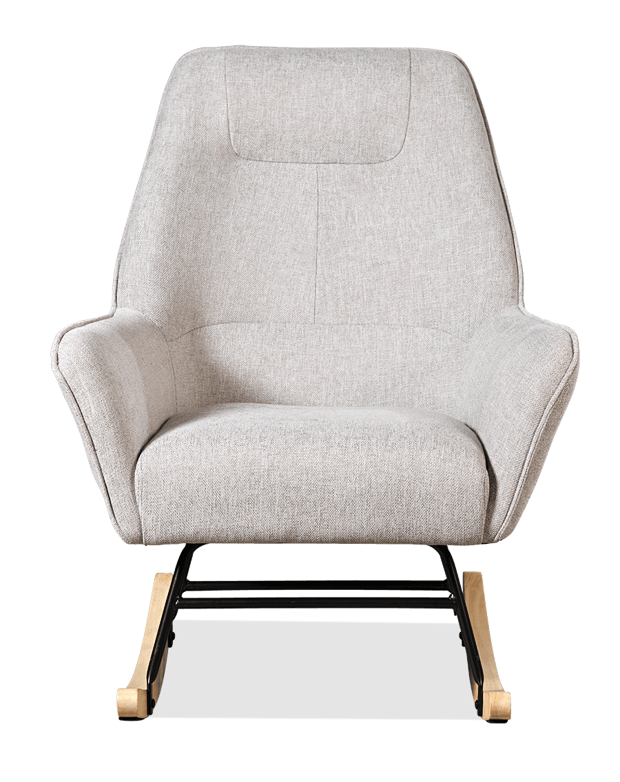 Candy Linen Rocker Chair With Arms