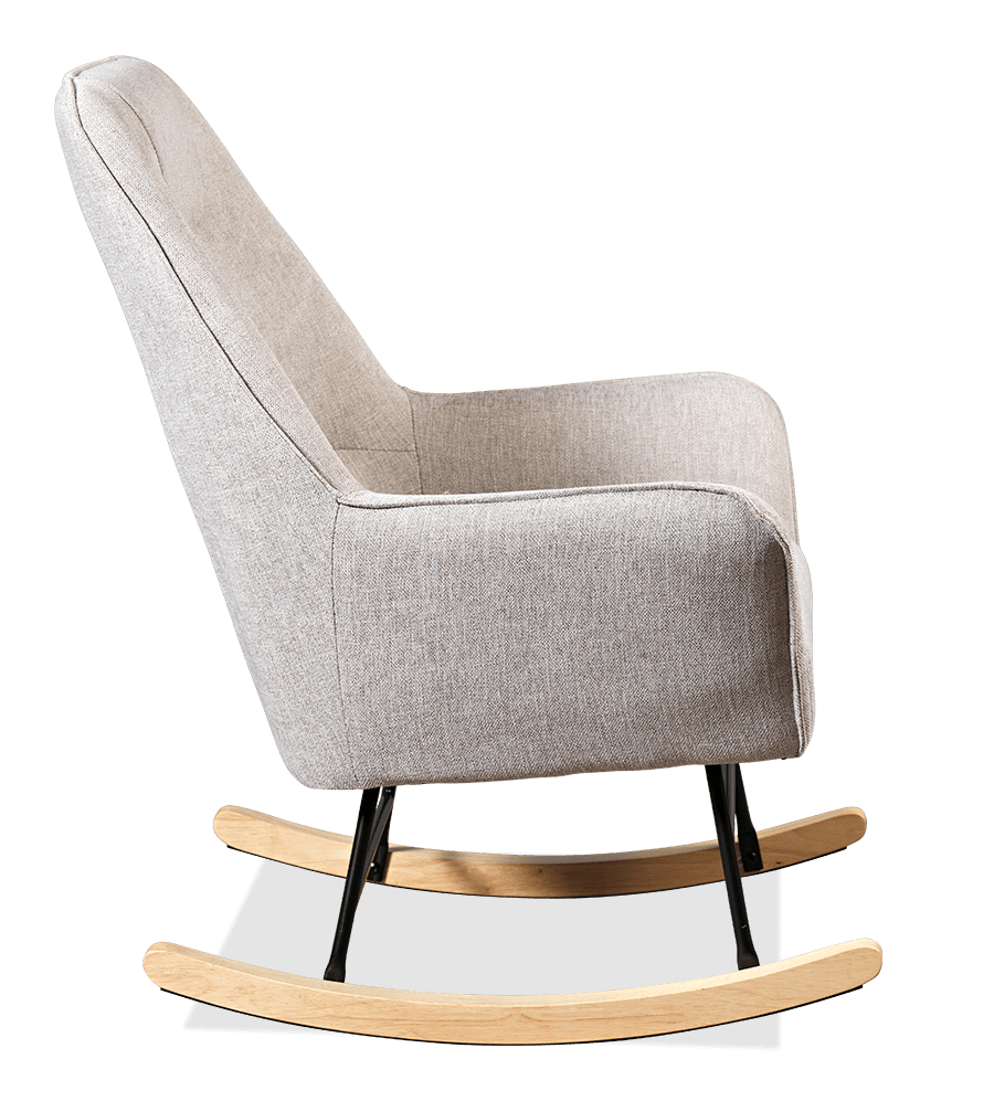 Candy Linen Rocker Chair With Arms