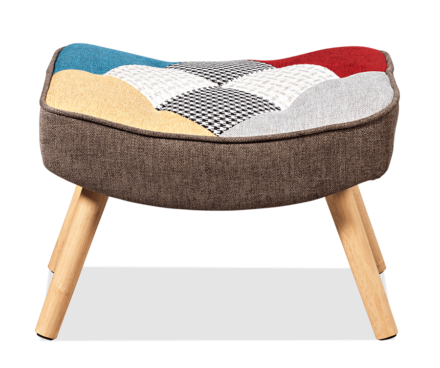 Piper Linen Accent Chair with Timber Legs (Inc. Footstool)