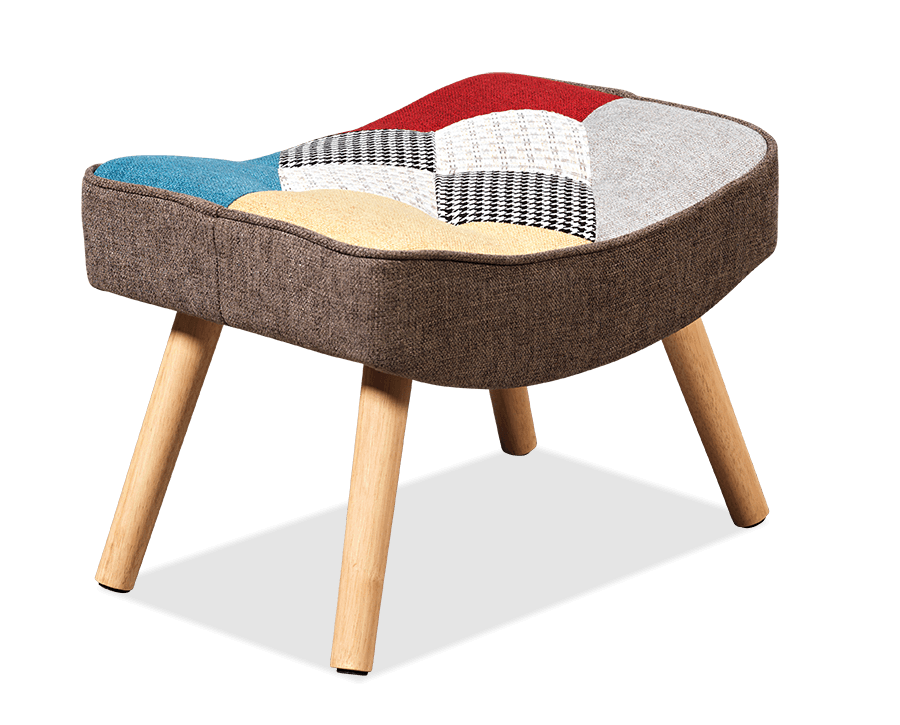 Piper Linen Accent Chair with Timber Legs (Inc. Footstool)