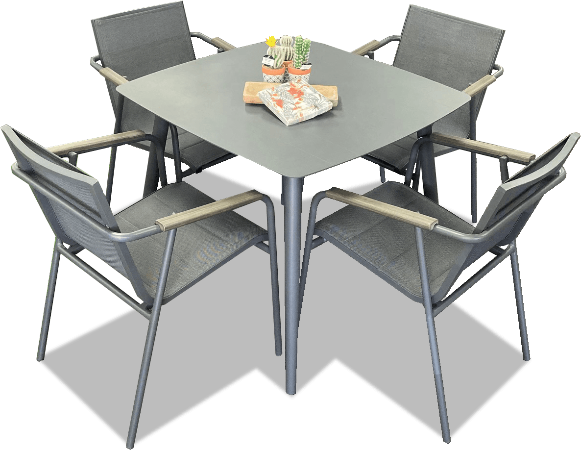 Massa Aluminium Square 900 Dining Table