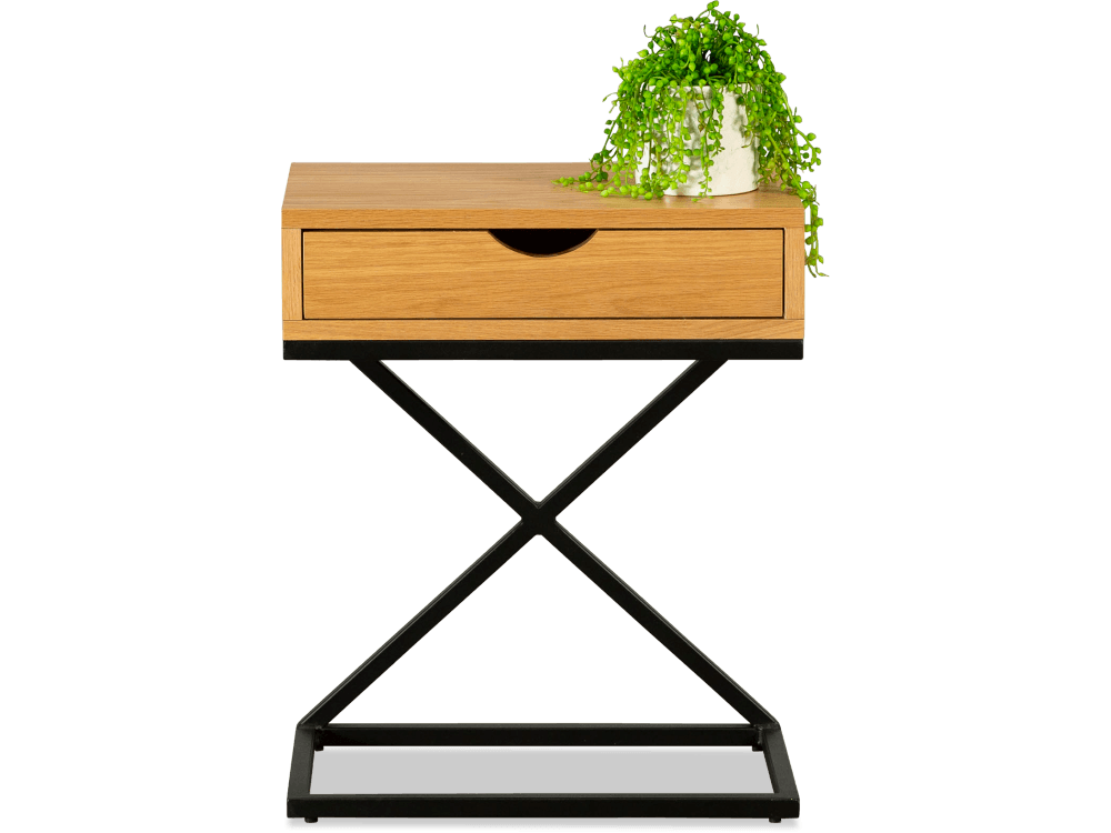 Bremer MDF/Metal Rectangle Lamp Table