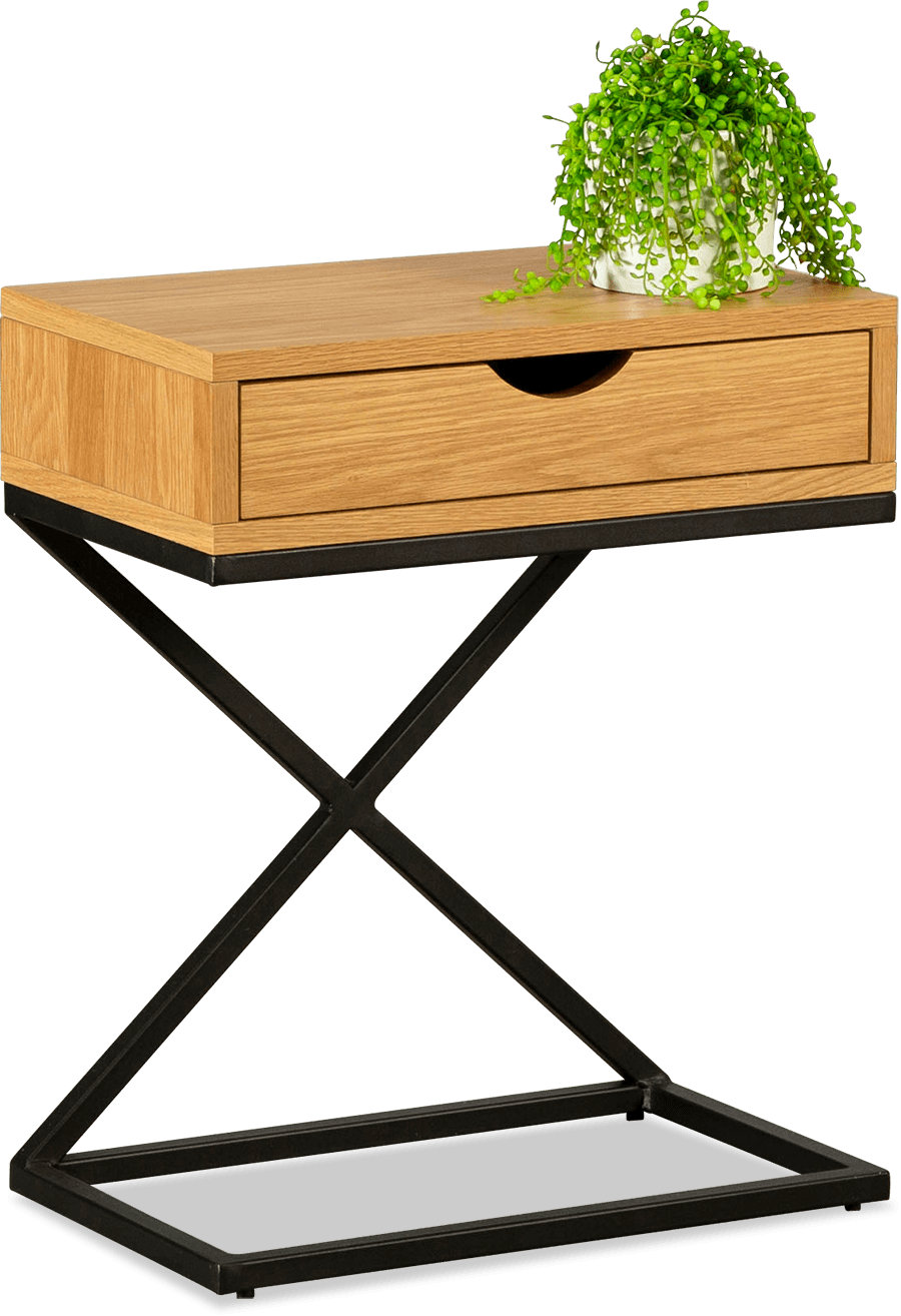 Bremer MDF/Metal Rectangle Lamp Table