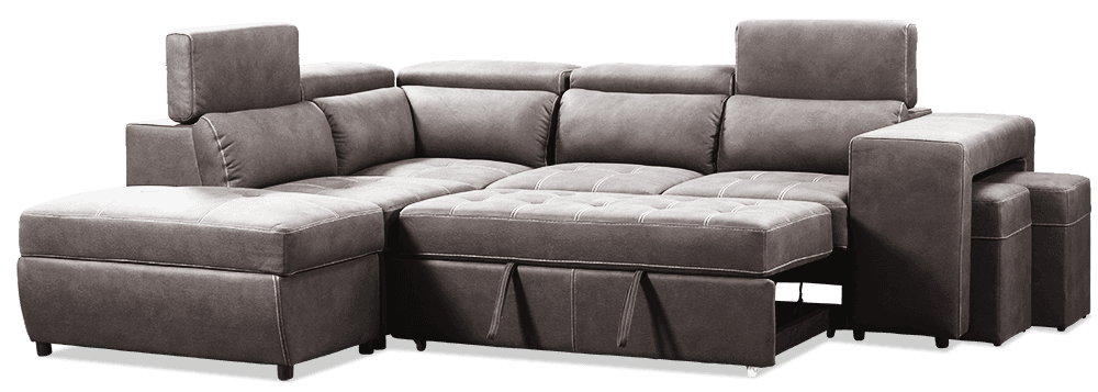 Giorgio Premium Rhino Lounge With Inbuilt Sofa bed Reverse
