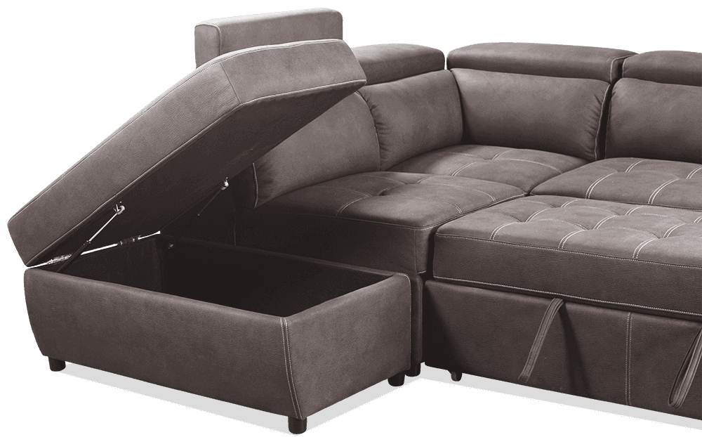 Giorgio Premium Rhino Lounge With Inbuilt Sofa bed Reverse