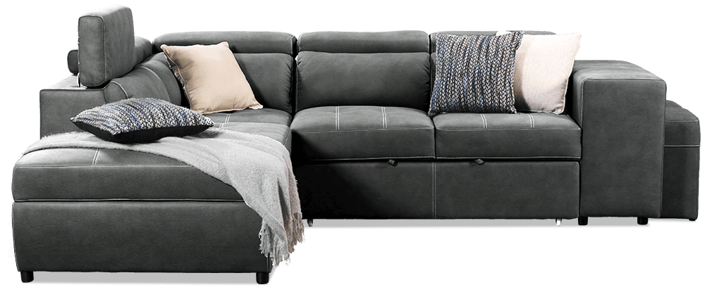 Giorgio Premium Rhino Lounge With Inbuilt Sofa bed Reverse