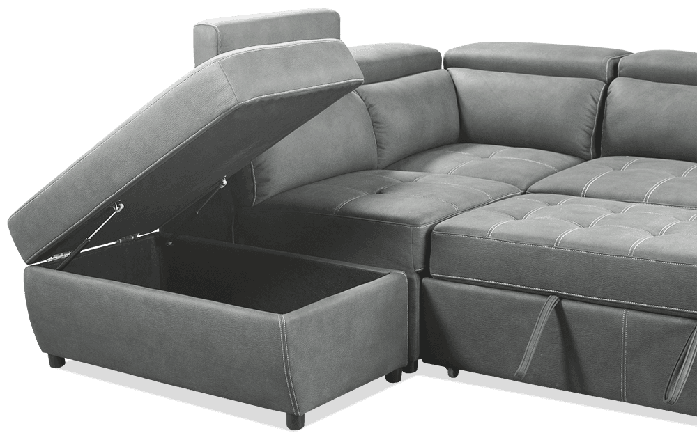 Giorgio Premium Rhino Lounge With Inbuilt Sofa bed Reverse
