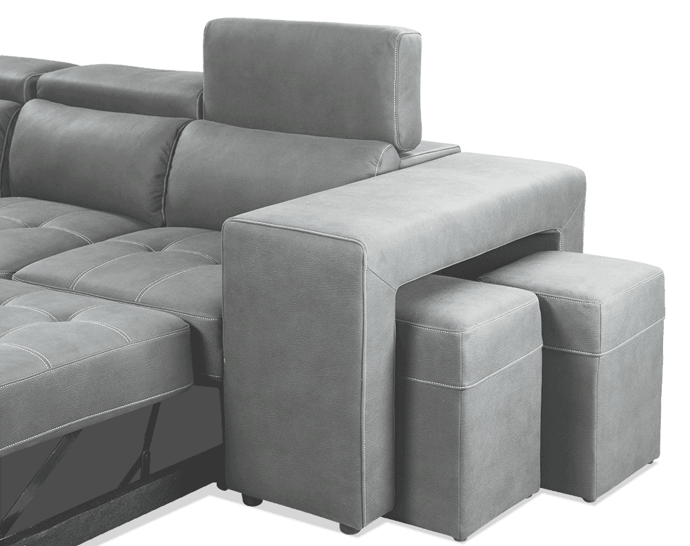 Giorgio Premium Rhino Lounge With Inbuilt Sofa bed Reverse
