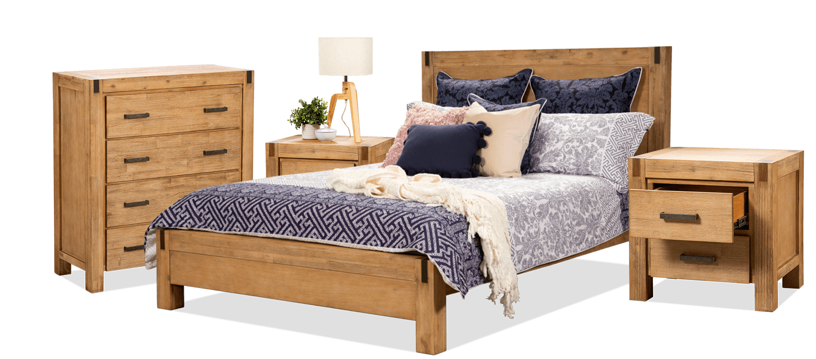 Coral Bay 4 Piece Queen Bedroom Package