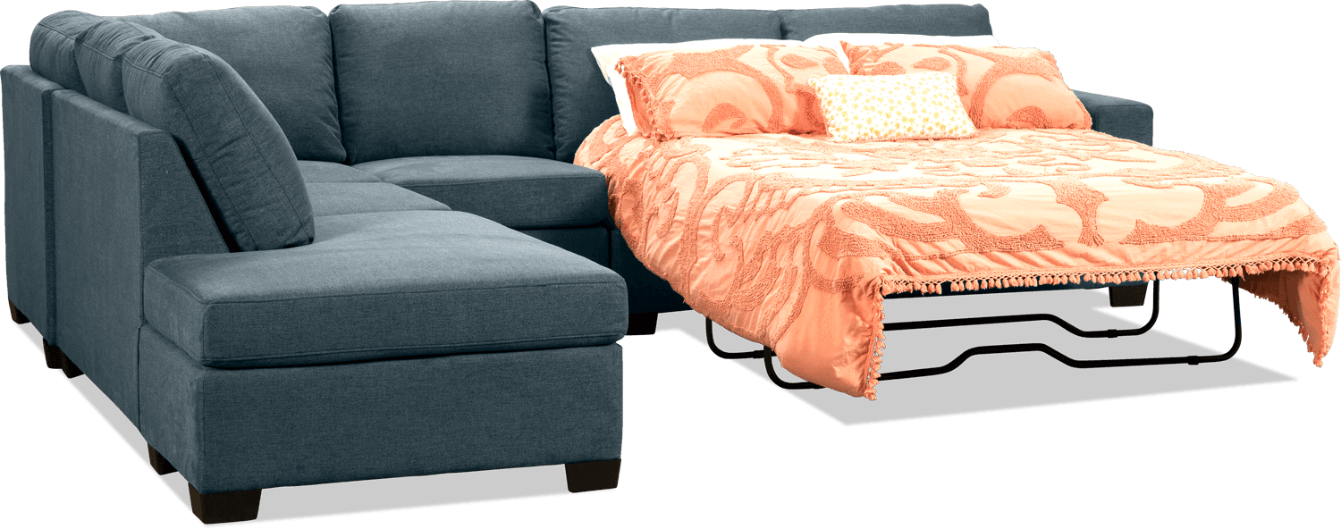 Avalon Sunlight 6 Seater Lounge With Chaise With Inbuilt Sofa bed
