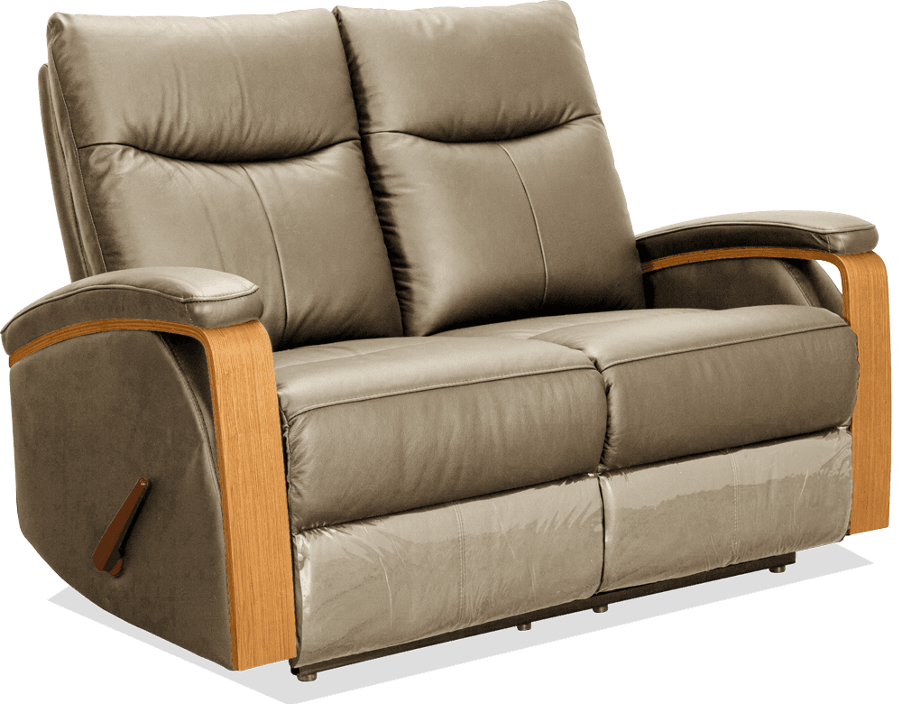 Ezra Leather PVC 2 Seater Lounge With 2 Built In Recliners