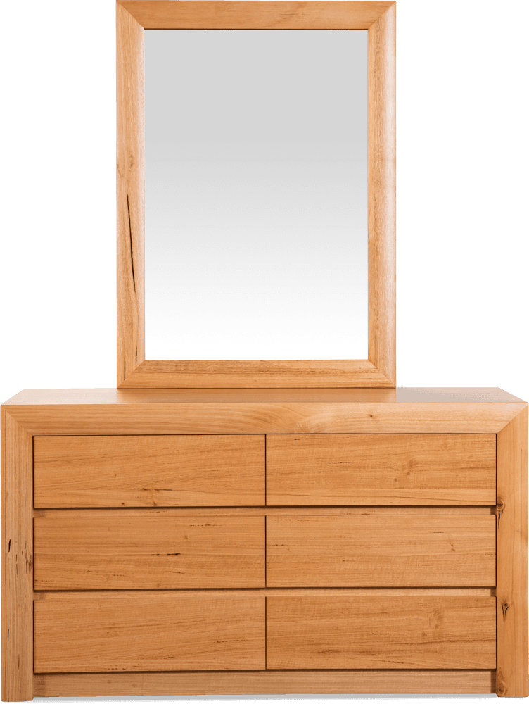 Daintree Messmate 6 Drawer Dresser with Mirror