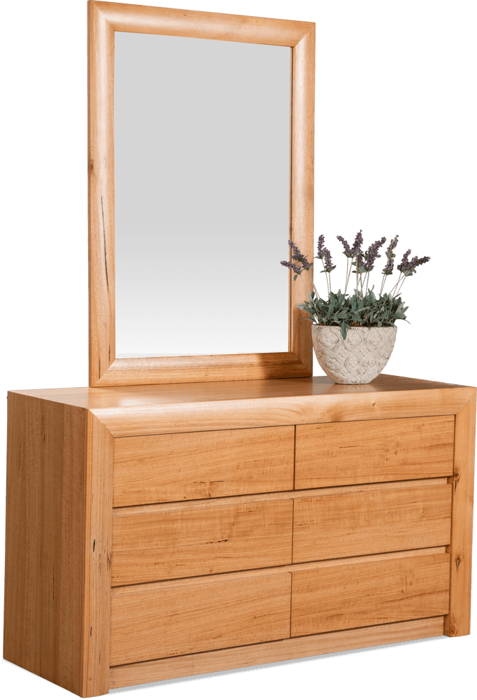 Daintree Messmate 6 Drawer Dresser with Mirror