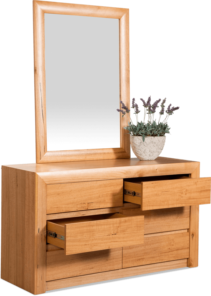 Daintree Messmate 6 Drawer Dresser with Mirror