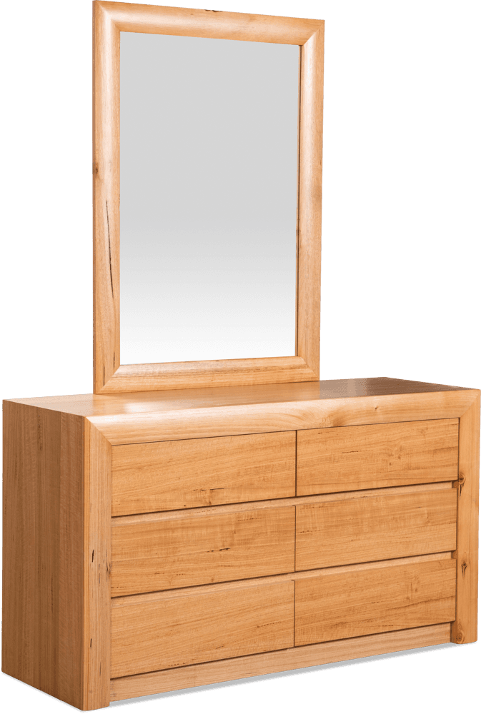 Daintree Messmate 6 Drawer Dresser with Mirror
