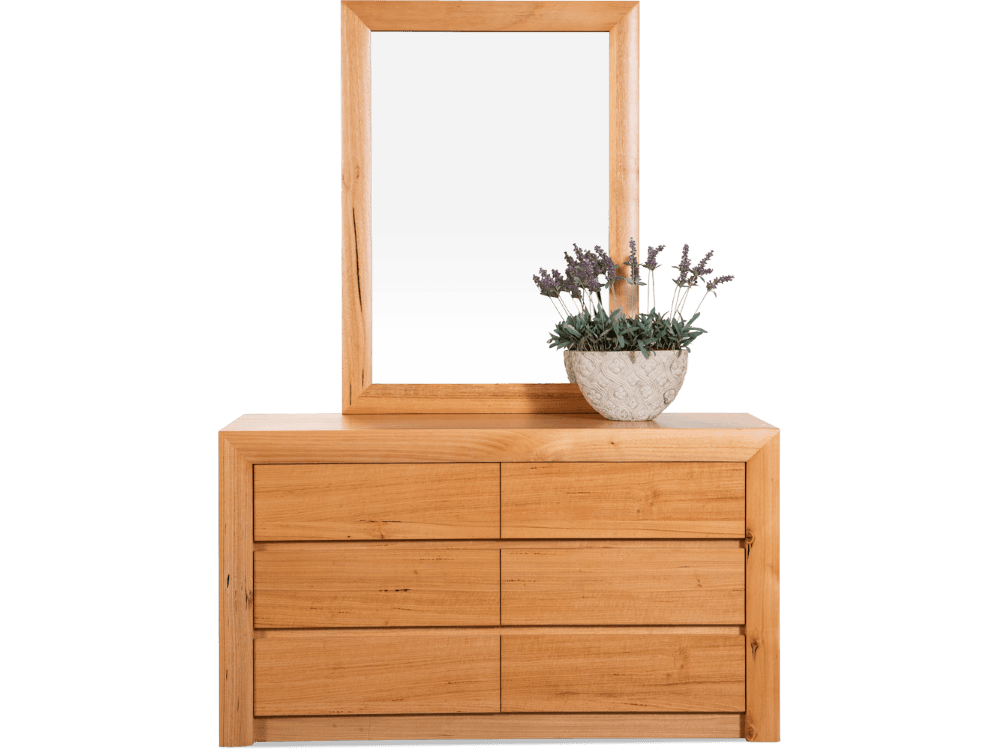 Daintree Messmate 6 Drawer Dresser with Mirror