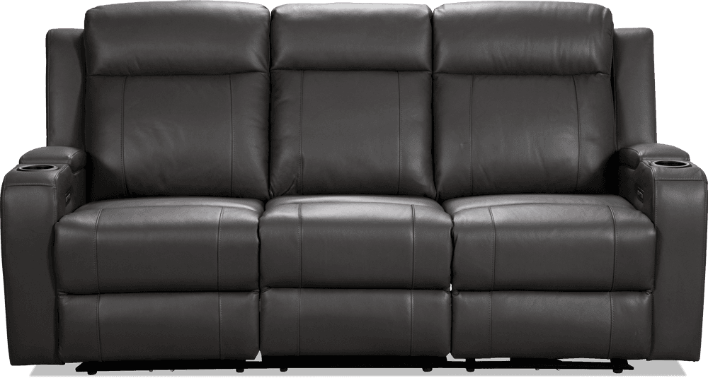 Liverpool Leather 3 Seater Lounge With 2 Built In Power Recliners