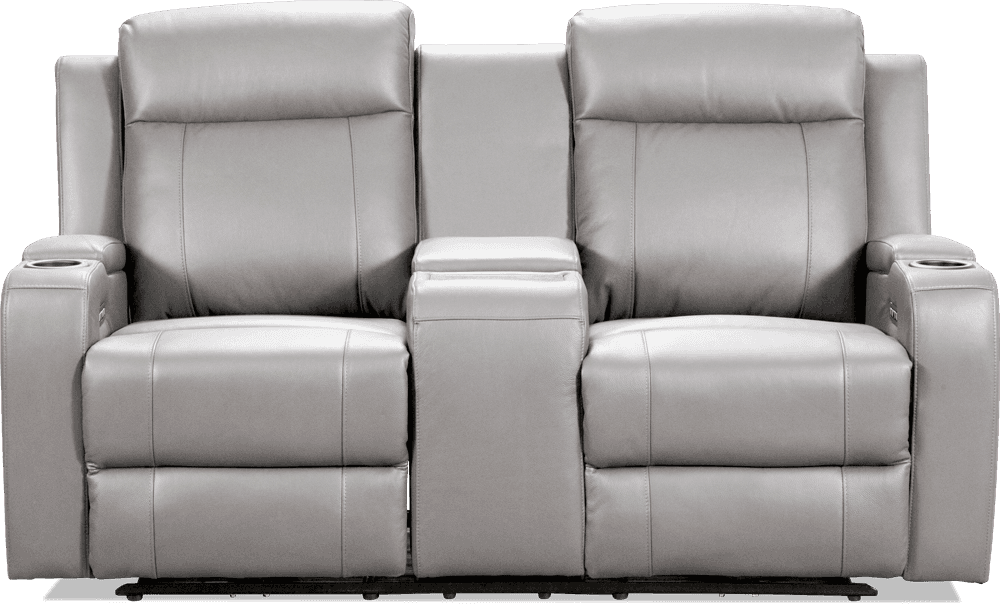 Liverpool Leather 2 Seater Lounge With 2 Built In Power Recliners