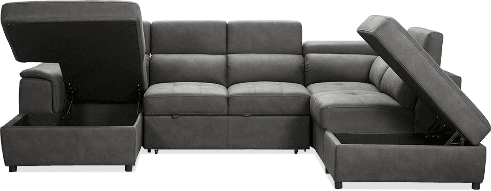 Tyson Premium Rhino 4 Seater Lift up Left Hand Chaise Lounge With Ottoman