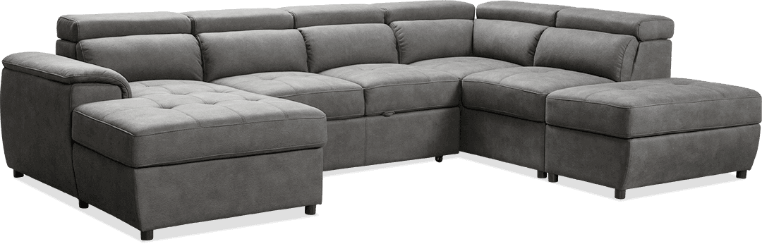 Tyson Premium Rhino 4 Seater Lift up Left Hand Chaise Lounge With Ottoman
