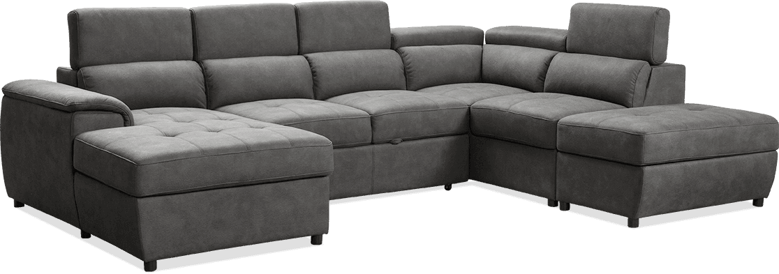 Tyson Premium Rhino 4 Seater Lift up Left Hand Chaise Lounge With Ottoman
