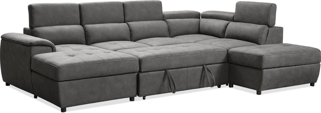 Tyson Premium Rhino 4 Seater Lift up Left Hand Chaise Lounge With Ottoman