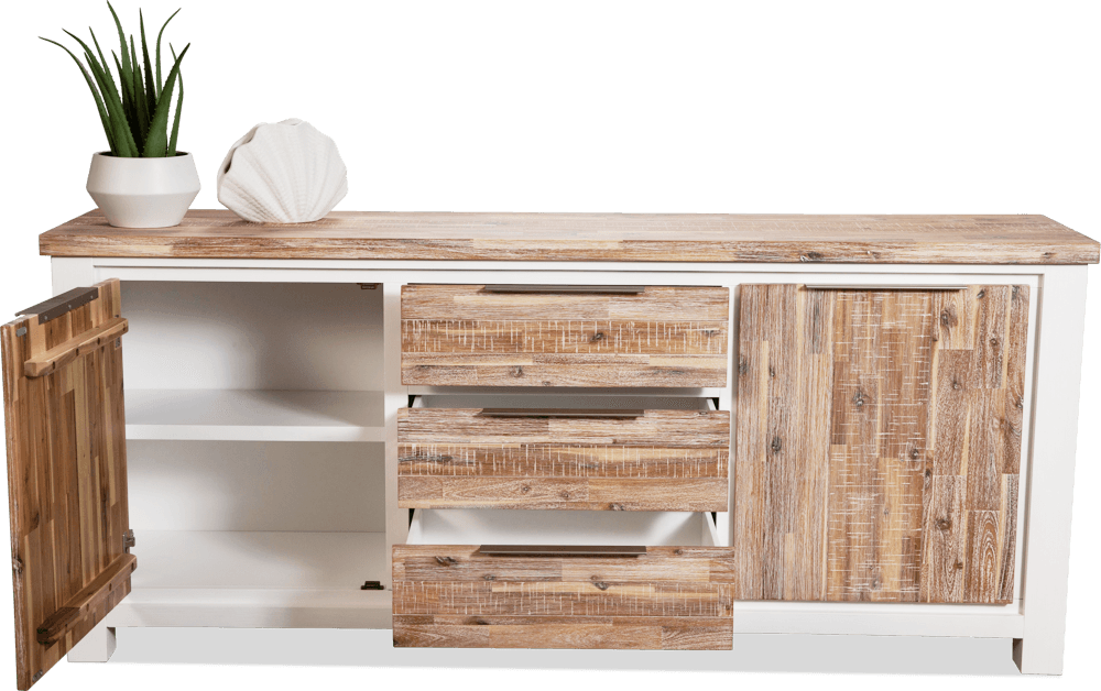 Bermuda Acacia 2 Door 3 Drawer Buffet