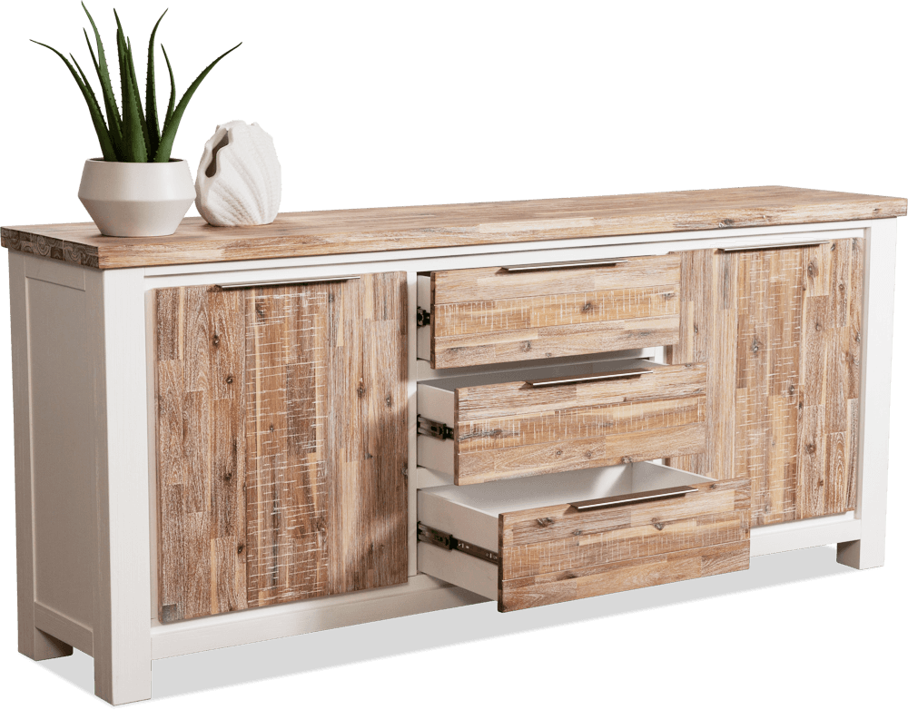 Bermuda Acacia 2 Door 3 Drawer Buffet