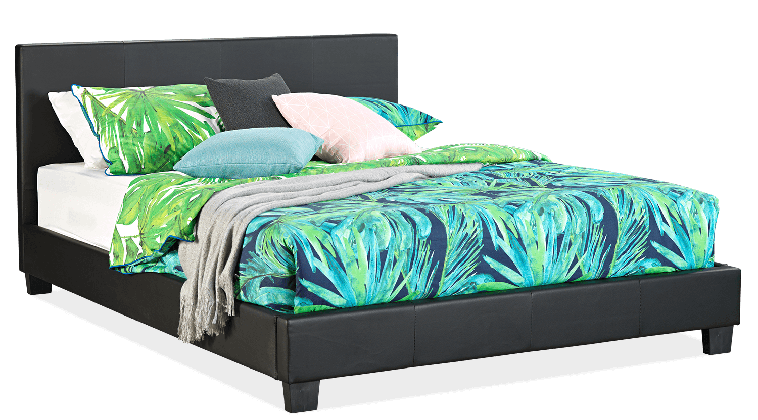 Nero PVC Queen Bed