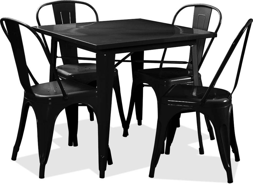 Aston Metal 5 Piece Dining Suite
