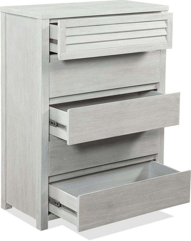 Malibu MDF/Acacia 5 Drawer Chest