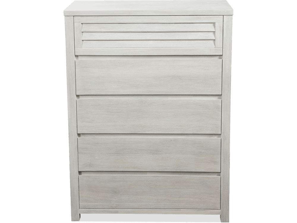 Malibu MDF/Acacia 5 Drawer Chest