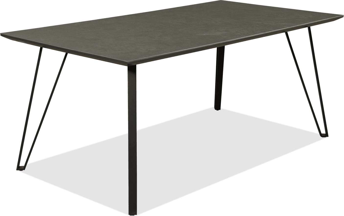 Onyx MDF/Metal Rectangle Dining Table