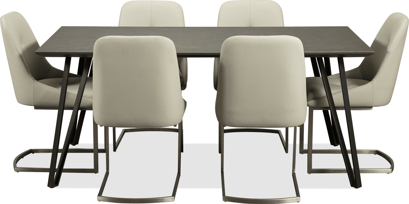 Onyx 7 Piece Dining Suite With Onyx Chairs