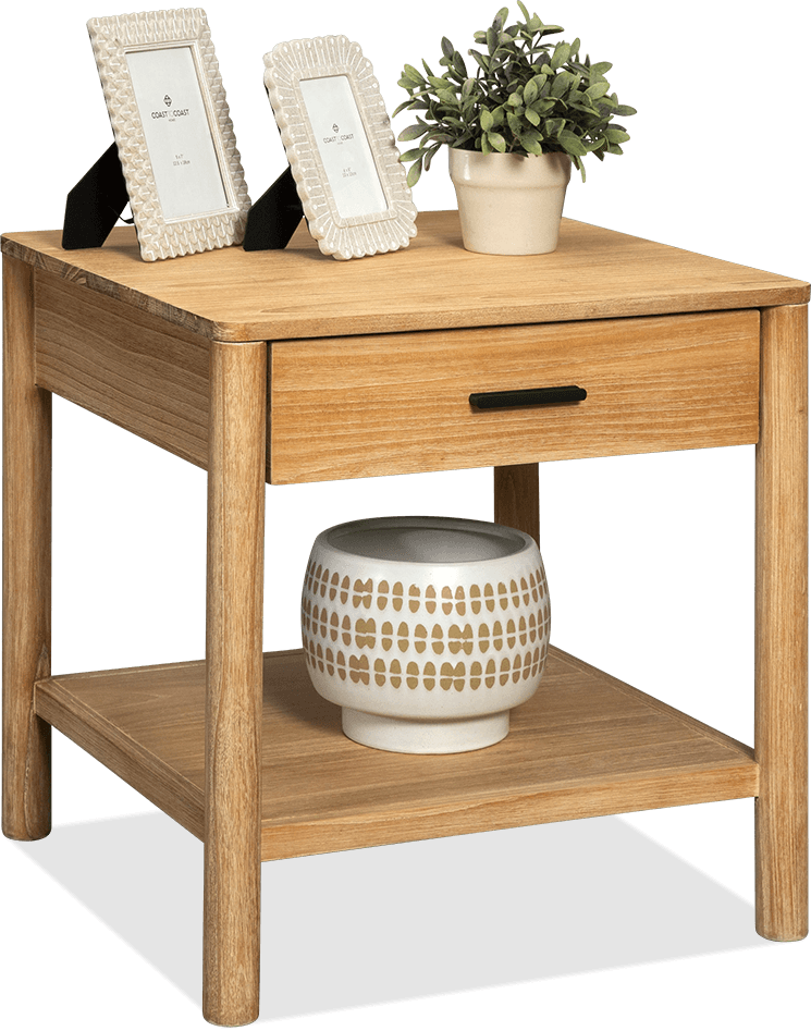 Harper Mindi Square 1 Drawer Lamp Table