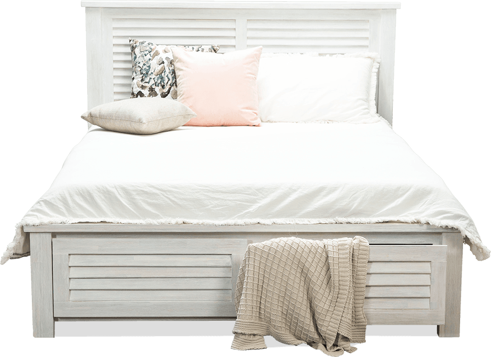 Malibu MDF/Acacia Queen Bed