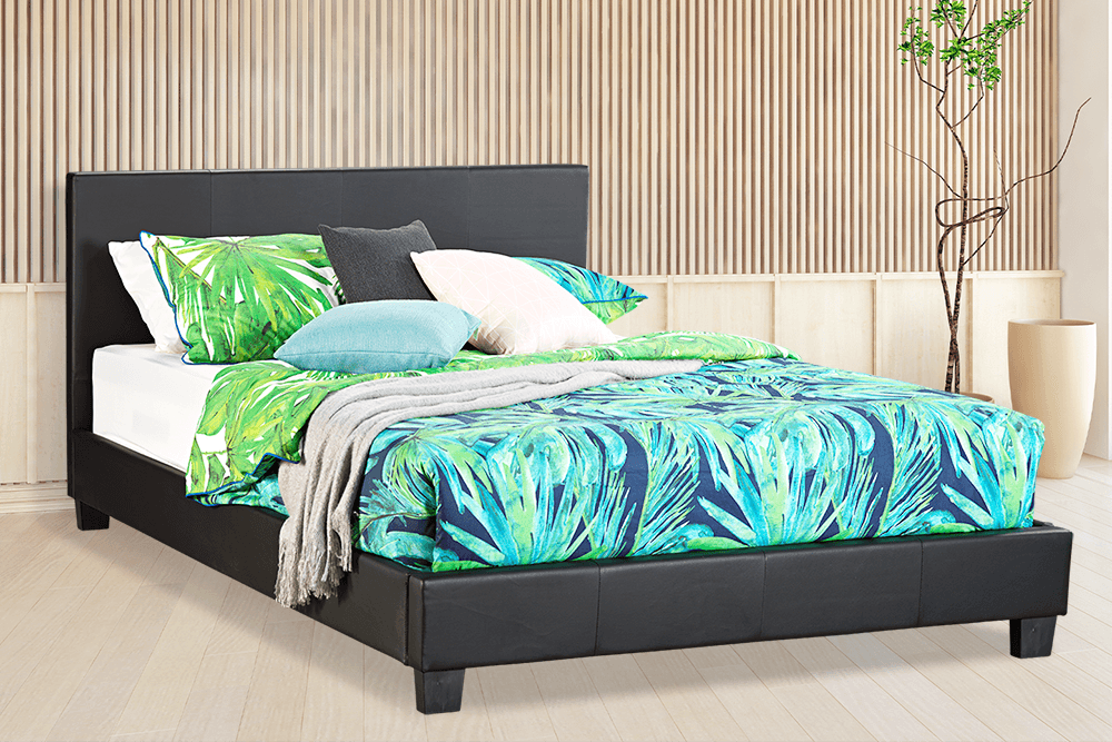 Nero PVC Queen Bed
